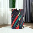 thumbnail image 6 of Yayeee Freestanding Laundry Hamper with Handle Collapsible Large Storage Basket for Clothes, Orange Abstract Lines, 6 of 7