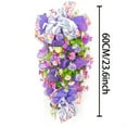 thumbnail image 3 of Nmdmisc Spring Wreath Bow Wreath Teardrop Lavender Wreath - Faux Floral Swag Decor for Doors/Windows/Walls,Farmhouse Wedding Party Home Decor‌, 3 of 9