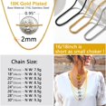 thumbnail image 6 of Clearance Chains Necklaces for Men Gold Hip Hop Jewelry for Women Him Birthday Everyday Christmas Gift,16-30inch, 6 of 7