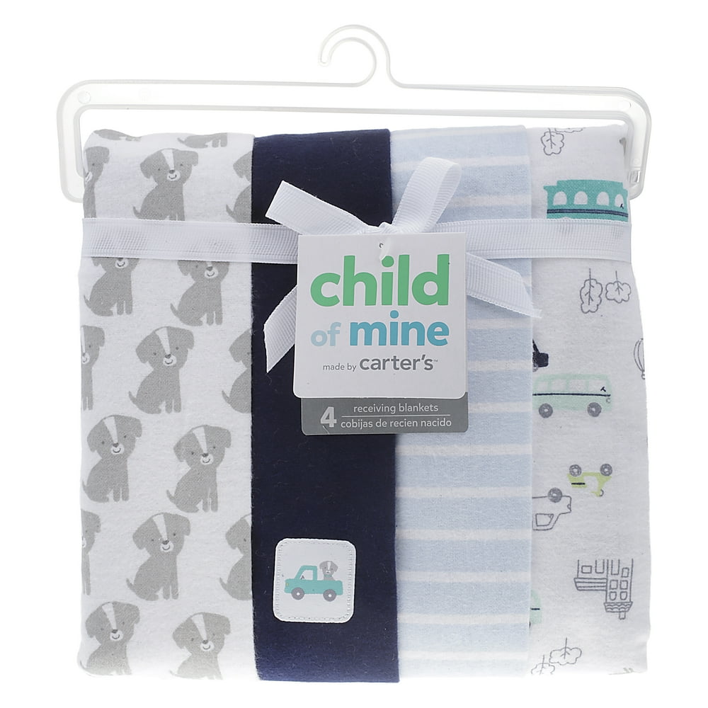 Child of Mine Boy Truck & Puppy Receiving Blankets, 4 Piece