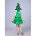 thumbnail image 3 of Disfraz de Navidad para niños, disfraz de árbol de Navidad, vestido de actuación, falda de gasa, disfraz de actuación con lentejuelas, árbol pequeño verde, 3 of 5