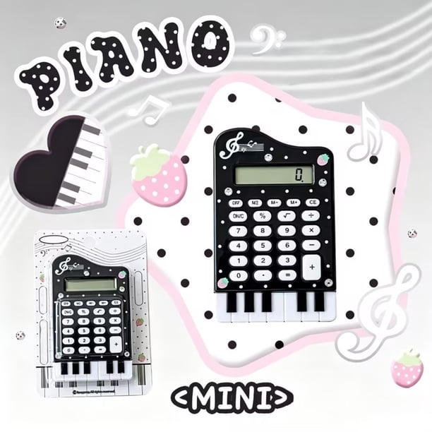 Piano-Themed Calculator Stylish And Cute Calculator For Students And Office Use With 8-Digits Display
