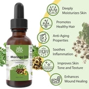 Moringa Seed Oil (Ben Oil / Moringa Oleifera) – Pure Cold-Pressed Natural Oil for Skin & Hair by Relaxcation | 0.5 fl oz