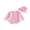 Pink, variant on BemeyourBBs Toddler Baby Girls One Piece Swimsuit Infant Girls Bathing Suit Long Sleeve Polka Dot Zipper Swimwear Rash Guard with Hat Set UPF 50 Summer Beach Wear