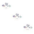 thumbnail image 1 of serony 7pcs/set Cake Topper Heart Shape Wedding Birthday Cake Simple Design Paper Top Decoration silver 3Set, 1 of 6