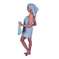 thumbnail image 3 of Puffy Cotton Luxury Hotel & Bath Towel Set (1 x Bath Towel + 1 x Hand Towel + 1 x Washcloth ) - Blue, 3 of 8