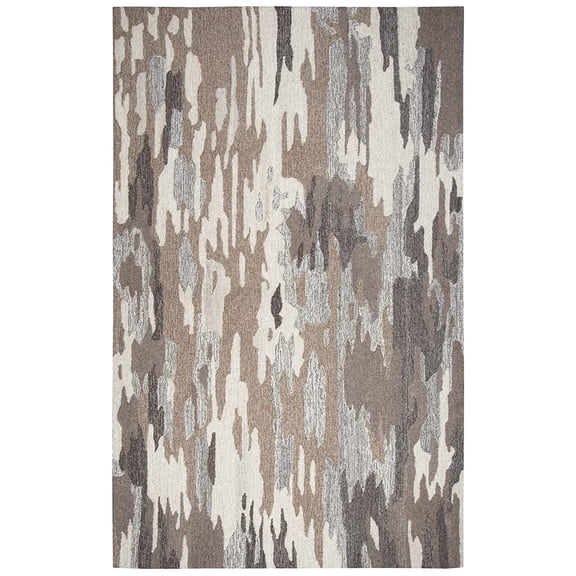 Alora Decor Makalu 8' x 10' Abstract Brown/Natural Hand-Tufted Area Rug