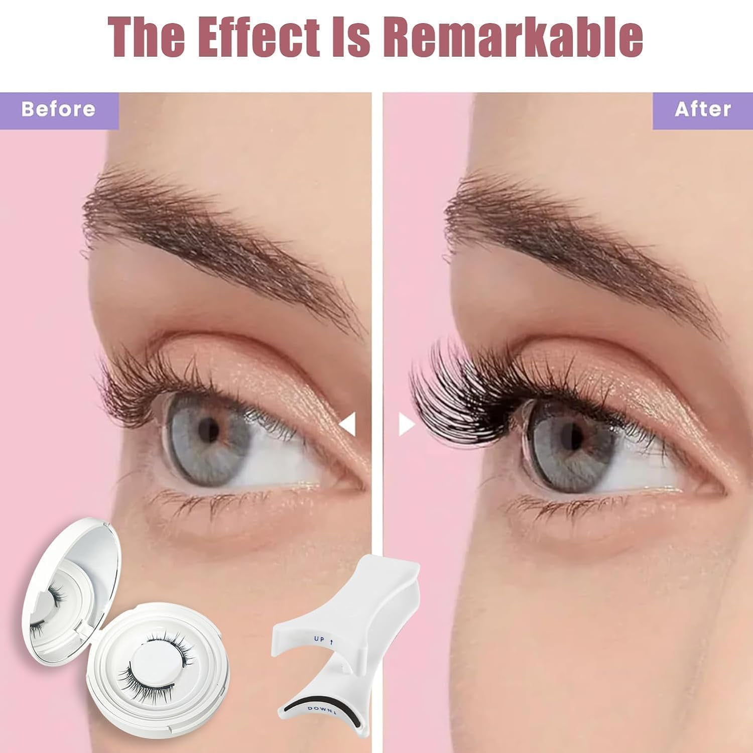 Enjuvie Magnetic Eyelashes Kit Asian, 2025 Reusable Magnetic Lashes Natural Look