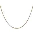 thumbnail image 2 of Avariah Solid Gold 14K Tri-colored 1.7mm Diamond-cut Rope with Lobster Lock Chain - 16", 2 of 6