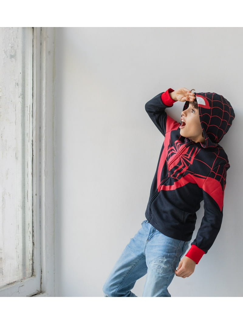 Marvel Spider-Man Miles Morales Zip Up Hoodie Toddler to Big Kid