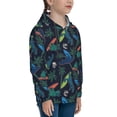 thumbnail image 3 of Lsque Dinosaur Patten Youth Hoodie Sweatshirt Pullover with Kangaroo Pocket Boys and Girls Hoodie Warm Hoodie for Kids-Large, 3 of 6