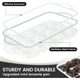 thumbnail image 2 of Silicone Brownie Pan With Dividers, 2 Pack Mini Loaf Pan for Baking Individual, Nonstick 12 Cups Square Muffin Cupcake Pans with Metal Reinforced Frame-Cream, 2 of 5