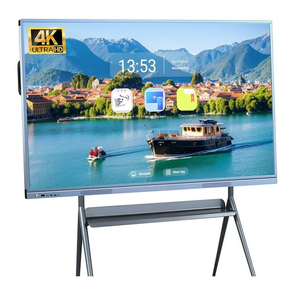 JYXCN Smart Board 55''Interactive Whiteboard, All-in-One Touch Screen Computer with Dual System & Cloud Sharing for Classroom, Office & Presentations​