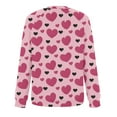 thumbnail image 5 of FAVIPT Women's Valentine's Day Crewneck Pullover Shirts Women Long Sleeve Love Heart Sweatshirts Graphic Lover Gift Mother’s Day 2025 Pink,S, 5 of 5