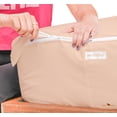 thumbnail image 3 of Zip-On Fitted Sheet Set - Designed for Mattresses with Up to 8" Inch Deep Pockets - Includes 1 Fitted Sheet Base and 2 Zip-On Sheets Queen Size - 600 TC - Blush Color, 3 of 4