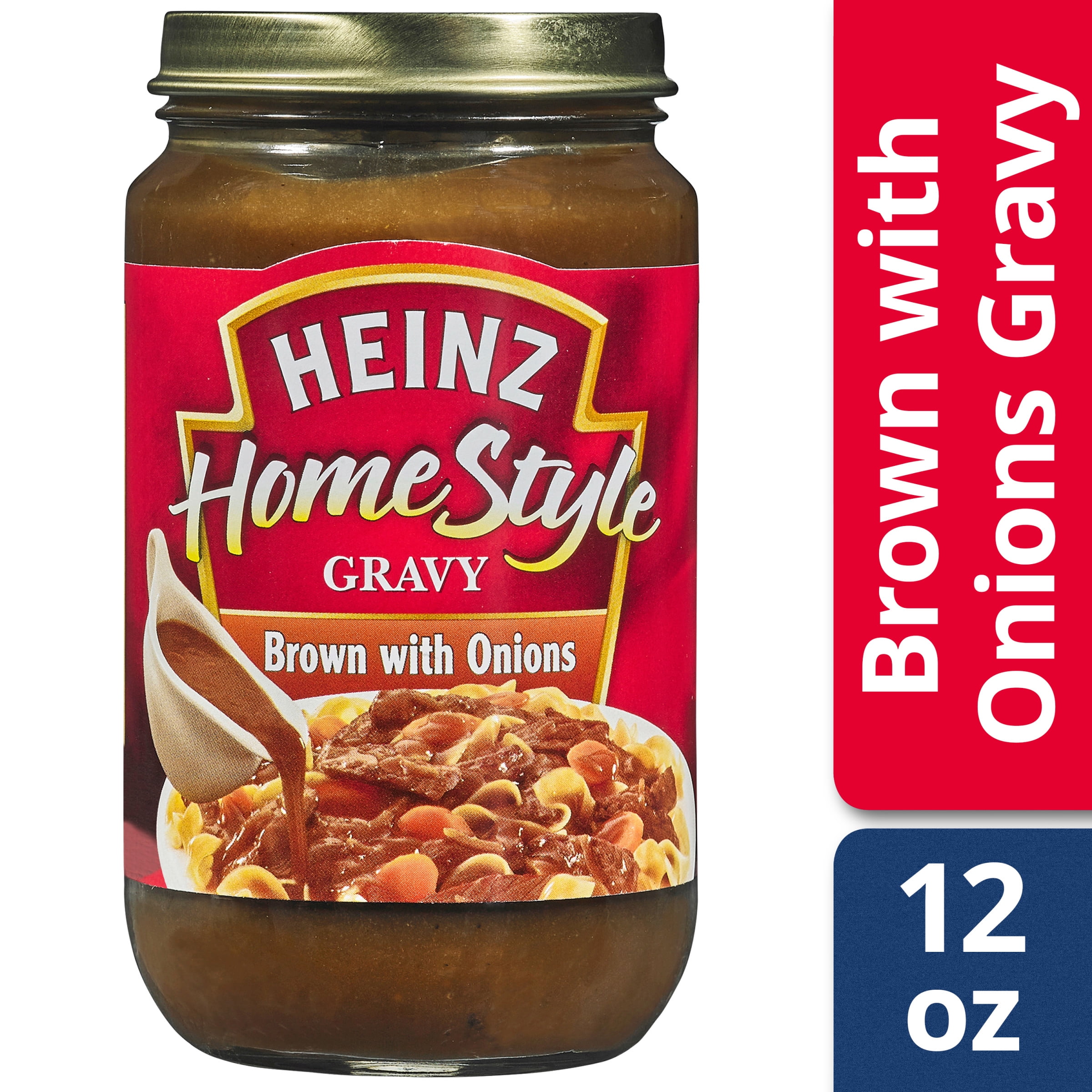Heinz HomeStyle Brown Gravy With Onions 12 Oz Jar Walmart 