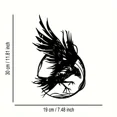thumbnail image 2 of 1pc metal wall art, crow spreading wings, crow metal wall decoration, home decoration,  Gothic home decoration, house, garden, courtyard, porch, living room, dining room, 2 of 5