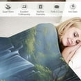 thumbnail image 3 of BCIIG Waterfall Forest Full Moon Theme Warm Lightweight Soft Fleece Blanket for All Seasons - Ideal Gift for Cow Lovers - Multiple Sizes Available 60x80in, 3 of 6