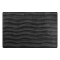 thumbnail image 2 of Black Wavy Textured Pattern Soft Polyester Area Rug 31''x20'', Non Slip, Memory Foam, Water Absorbent, 2 of 7