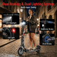 thumbnail image 2 of Adults Electric Motorized Scooter for Teens,Foldable 10" Solid Tires,Fast 19 mph,Long Range,350W Commuter E Scooter,Dual Suspension, 2 of 7