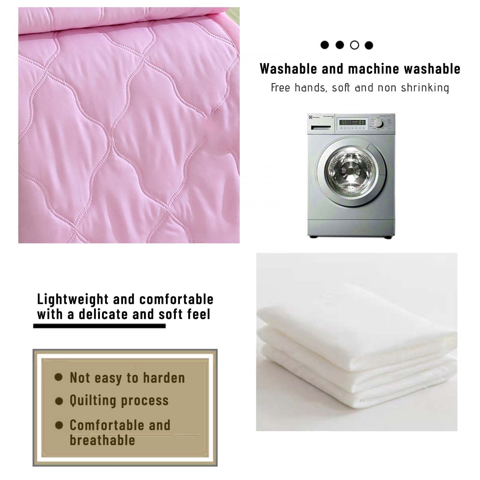 Cotton Comforter,Lightweight Comforter Queen, under $10 Lightweight Queen Comforter,Quilted Comforters Queen Size for All Season Soft Cozy Quilt Blanket Down Bedding(Hot Pink 60*40in)