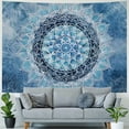 thumbnail image 4 of PRATYUS  Not Fade Machine Washable Mandala Tapestry Wall Hanging Trippy Hippie Bohemian Psychedelic Wall Tapestry for Bedroom Living Room, Blue White, Large Multi Size Painting, 4 of 6