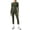 Army Green, variant on Womens Two Piece Workout Sets Long Sleeve Slim Fit Top High Waisted Leggings Gym Yoga Pilates Outfits for Women