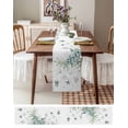 thumbnail image 4 of Table Runner 72 Inches Long for Kitchen Dining, Teal Eucalyptus Coastal Dresser Scarf Farmhouse, Dining Table Decorations for Wedding/Parties, Beach Starfish Shells 13 x 72 In, 4 of 9