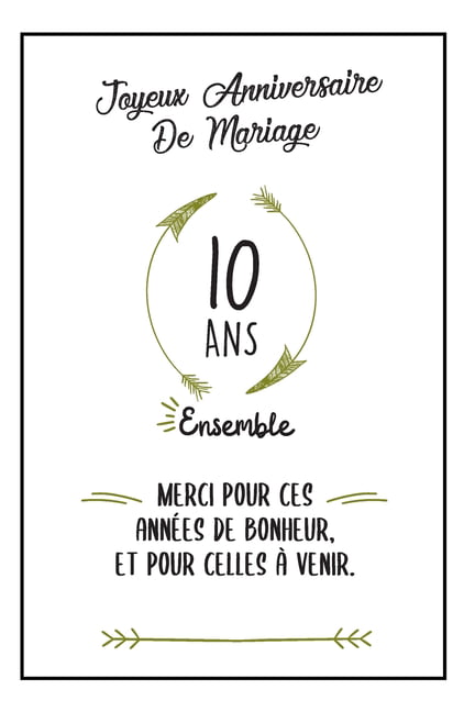 Joyeux Anniversaire De Mariage Carnet Idee Cadeau Noces D Etain Pour Femme Pour Homme 10 Ans Ensemble Paperback Walmart Com