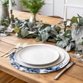 thumbnail image 2 of Blue Blooms Floral Round 13 Inch Placemats Set of 8, Farmhouse Spring Flowers Botanical HeatResistant Non Slip Place Mats for Dining Table, Wipeable Braided Kitchen Table Mats for Housewarming, 2 of 9