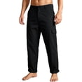 thumbnail image 2 of Guluxicc Men's Khaki Pants Straight Leg Golf Pants Button Regular Fit Trendy Business Casual Trousers with Pockets, 2 of 4
