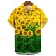 thumbnail image 3 of Camisas hawaianas para hombre, camisas con estampado de girasol en 3D para hombre, blusas de manga corta a la moda de talla grande, ropa para hombre, 3 of 5
