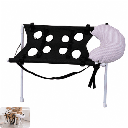 Pro Pet Grooming Hammock for Dogs Portable Dog Bath with Foldable Stand and Pillow Head Support Pillow Reduce Head Pressure Pet Shower Hammock for Nail Trimming Home Grooming D