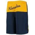thumbnail image 3 of Youth Christian Yelich Navy Milwaukee Brewers Pandemonium Name & Number Shorts, 3 of 4