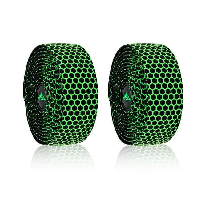2PCS/Box Bike Handlebar Tapes Non\-slip Handle Bar Self\-adhesive Flexible Trimmable Lightweight Belt Green