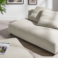 thumbnail image 3 of Solace Modular Upholstered Fabric Armless Loveseat and Ottoman Set in Linen, 3 of 11