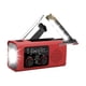 thumbnail image 1 of Radio de emergencia con manivela y conector para auriculares, linterna compacta de energía solar rojo, 1 of 9