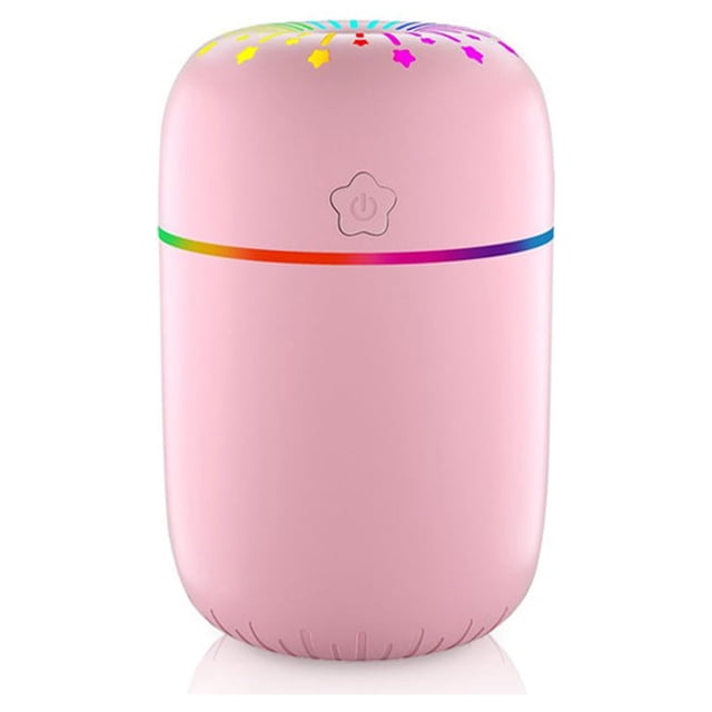Humidificador de aire Cateissary 300ml Dormitorio Escritorio Modo dual 2W Rosa