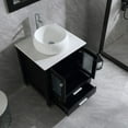 thumbnail image 4 of Walsport 24" Luxurious Bathroom Vanity Set with Mirror Black Cabinet and White Ceramic Vessel Sink 2 Large Sliding Drawers and 2-Door Pop-up Drain Faucet, 4 of 7