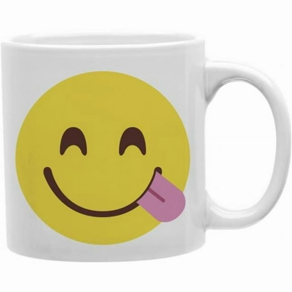 Imaginarium Goods  Tongue To Side Silly Face Emoji 11 oz Ceramic Coffee Mug