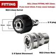 thumbnail image 2 of Pressure Washer Quick Connect Kit, 4 Pack Stainless Steel M22-14mm Male to 3/8" Quick Connect Couplers, Swivel Adapter Set for Power Washer Hose and Gun, 2 of 7