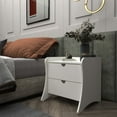thumbnail image 2 of Manhattan Comfort Coney Mid-Century Modern 2-Drawer Nightstand in White, 2 of 11