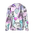 thumbnail image 2 of Lsque Eiffel Tower and Hearts UPF 50+ Lightweight Sun Protection Men's Women's Long Sleeve Shirt, Hoodie Performance -X-Large, 2 of 9