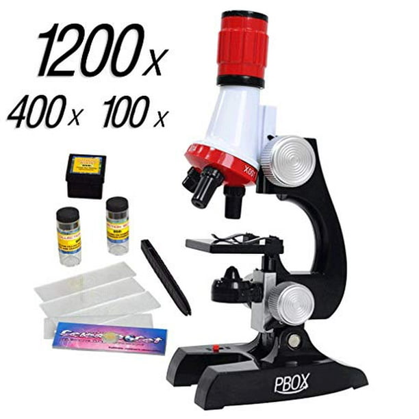 VGEBY Microscope Enfant 100X 600X 1200X Jouet Kit Microscope Enfant avec  Lumière LED