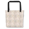 thumbnail image 2 of eloria Tote Bag Abstract Cotton Canvas Fabric Hand Bag Size: 13 x 13 Inches I Color: White, 2 of 3