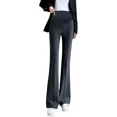 thumbnail image 5 of Maternidad primavera nuevo estilo pantalones Bootcut adelgazantes para mujer aberturas laterales suaviza tu silueta muestra prendas de vestir exteriores de alto adelgazamiento, 5 of 5