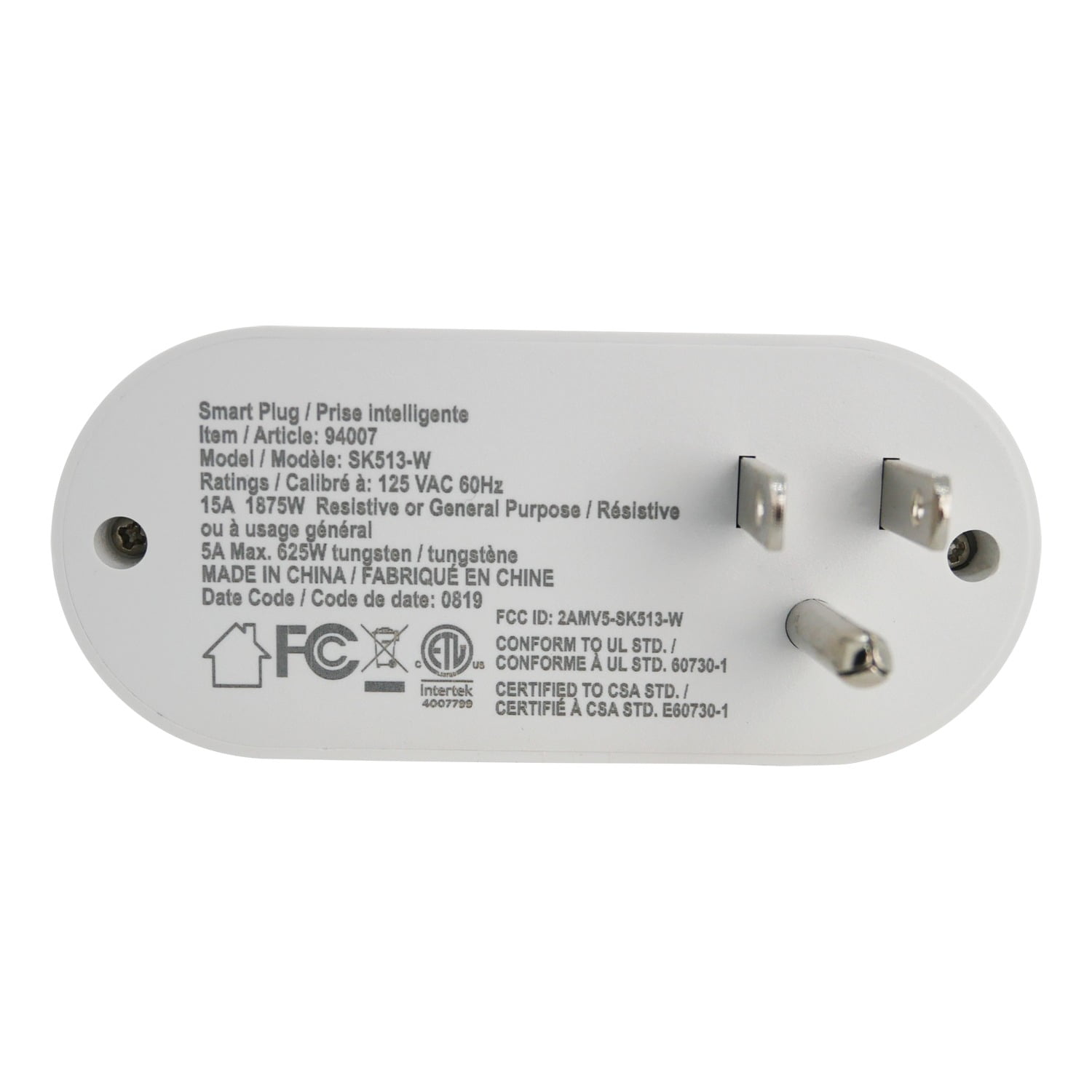 Westinghouse Bluetooth Smart Plug White