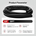 thumbnail image 4 of 5/8" Heater Hose Coolant Radiator Straight 100PSI SAE 20R3 25FT Black 10FT 5/8 25FT, 4 of 5
