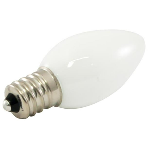 American Lighting PC7F-E12-WW Professionnel C7 LED Lampes Décoratives - Verre Blanc Chaud Dépoli