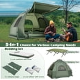 thumbnail image 5 of Gymax 2-Person Camping Tent Cot 5-in-1 Folding Camping Bed w/ Air Mattress Pillow Sleeping Bag, 5 of 10